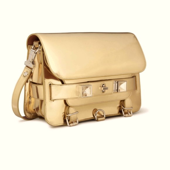PS 11 Gold Mirror Patent Leather Bag - Picture 1 of 4